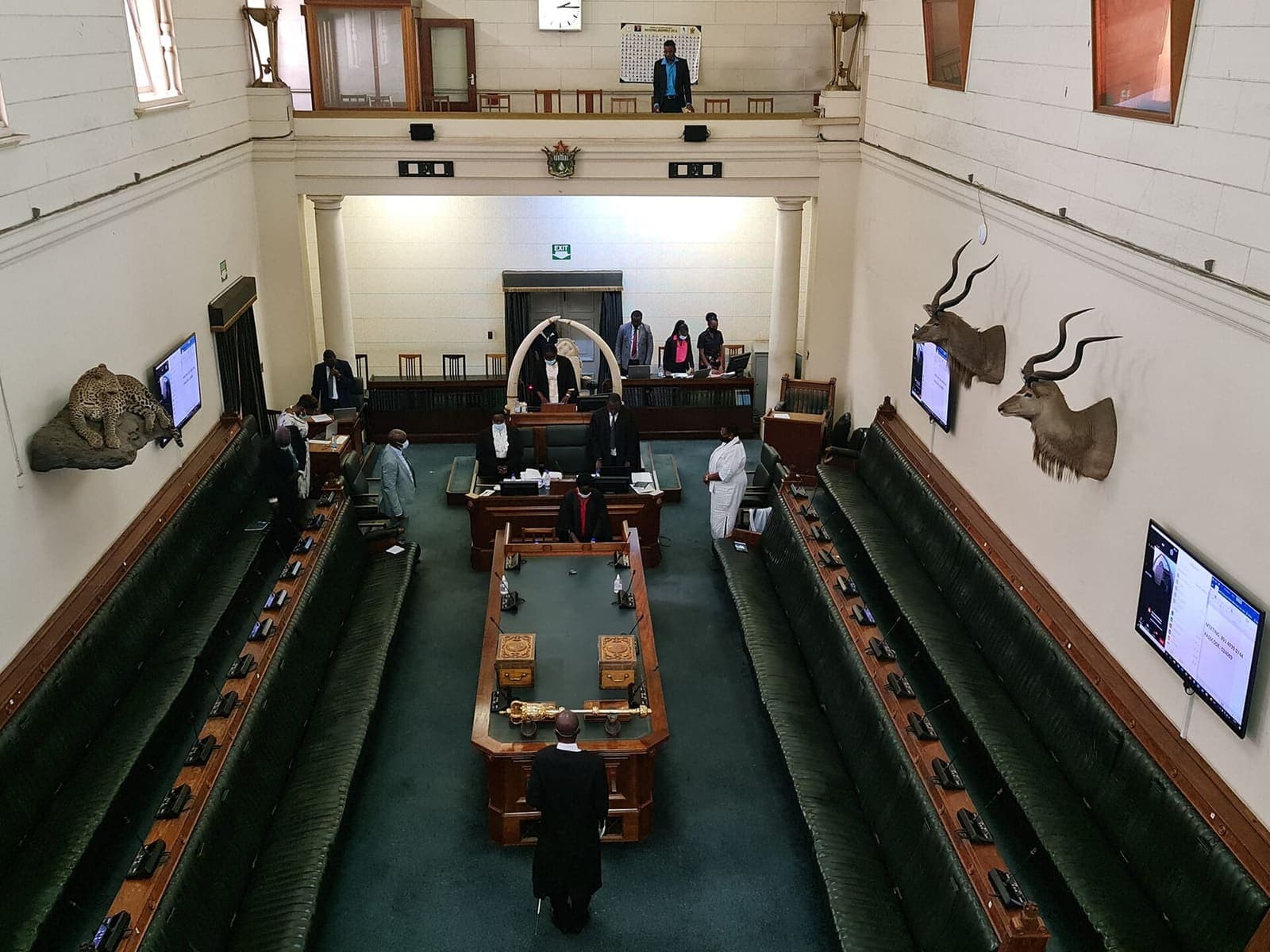 The House of Assembly chamber of the Parliament of Zimbabwe